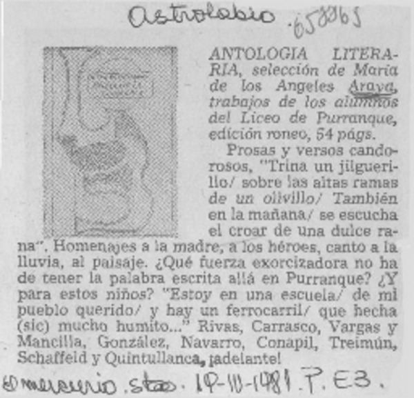 Antología Literaria Biblioteca Nacional Digital De Chile 