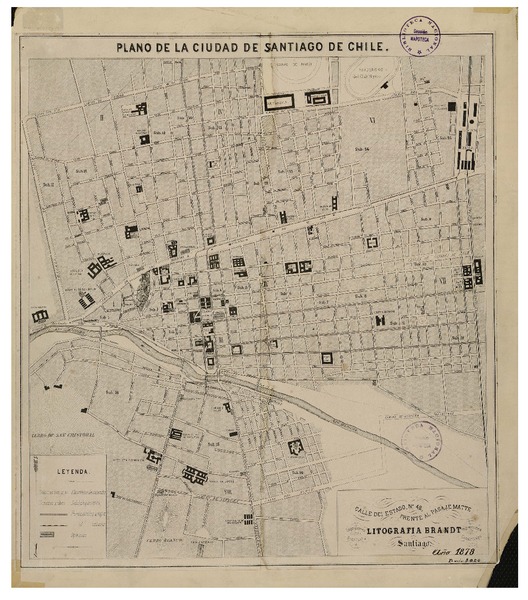 Plano De La Ciudad De Santiago De Chile Material Cartográfico Biblioteca Nacional Digital 4831